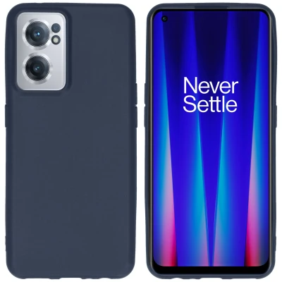 Afbeelding van OnePlus Nord CE 2 5G Hoesje Siliconen en TPU (zacht) iMoshion Softcase/Backcover Donkerblauw Telefoonhoesje