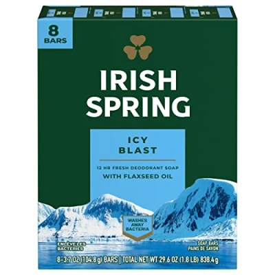 Afbeelding van Irish Spring Icy Blast Cool Refreshment Deodorant Soap 8 x 120 ml (blokzeep)