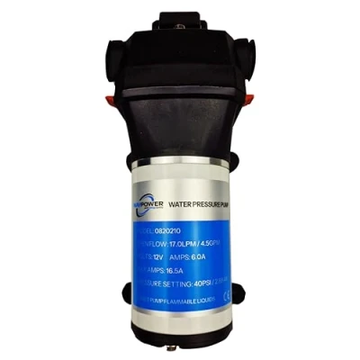 Afbeelding van Navpower Autoclaaf 12 V/24 V 17 l/min waterpomp met druk 4,5 GPM, 40 psi, zelfaanzuigend drukschakelaar, ideaal voor boten, campers en waterinstallaties (12 volt)