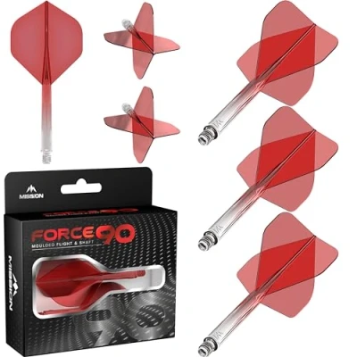 Afbeelding van Mission Force 90 Gradient Transparent Red NO2 Dart Flights