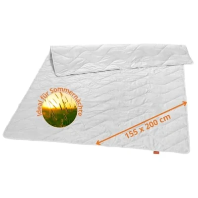 Afbeelding van sleepling 196354 Nature dekbed, wilde zijden zomerdekbed, dekbed met 100% zijde, overtrek katoen, Made in Germany, Ökotex, wasbaar op 40 graden, 155 x 200 cm, wit