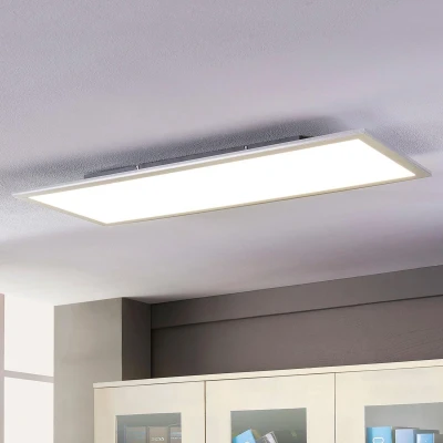 Afbeelding van Lindby LED plafondlamp 1licht PMMA, aluminium H: 5.2 cm wit, zilver Inclusief lichtbron