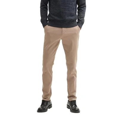 Afbeelding van TOM Tailor Travis SLIM Chino, Heren, Maat: 36x32, Beige zig zag structure