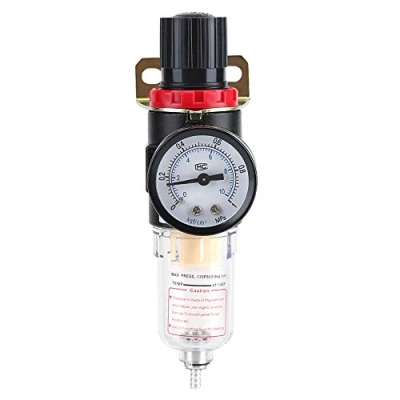 Afbeelding van 1/4 &quot;Luchtfilter Regulator Smeerolie Luchtcompressor Filter Met Gauge Waterdruk Vochtvanger Luchtfilter Tool)