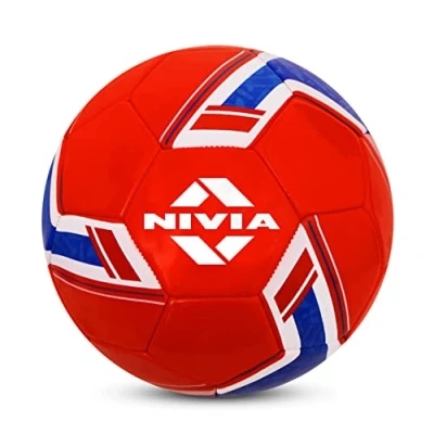 Afbeelding van Nivia Spinner voetbal (Engeland) machinaal gestikt/32 panelen/bal voor hobby, recreatief, training, beginner/voetbal/voetbalmaat 5 (veelkleurig)
