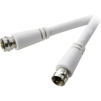 Afbeelding van SpeaKa Professional Satelliet Aansluitkabel [1x F stekker 1x stekker] 1.50 m 90 dB Wit