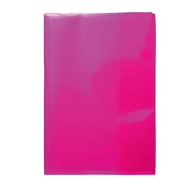 Afbeelding van HERMA 19615 notitieboekomslagen, A5, transparant, roze, 10 stuks, notitiehoezen van duurzaam, afwisbaar en extra dikke polypropyleenfolie, transparante set voor schoolschriften, gekleurd