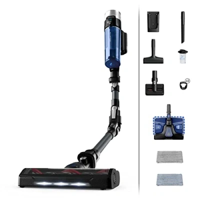 Afbeelding van Rowenta X Force Flex 9.60 RH20C2 draadloze stofzuiger, Aqua model, sterke constante zuigkracht, duurzame batterij, flexibele buis, automatische aanpassing van het zuigvermogen per vloertype