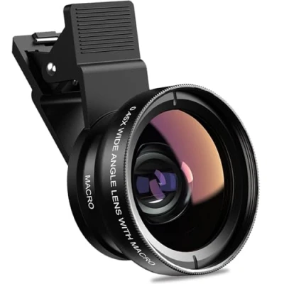 Afbeelding van telefoon camera lens kit, Macro compatibel met iPhone 16 15 14 13 lens, 2 in 1 clip on voor Samsung en Google Super Wide Angle &amp; accessoires