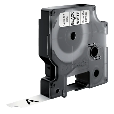 Afbeelding van Dymo 16959 (S0718060) Tape Zwart op wit (12 mm)