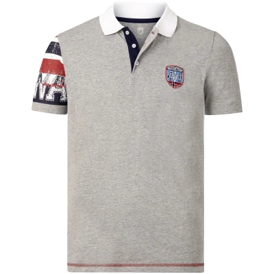 Afbeelding van Jan Vanderstorm Dagino Poloshirt, Heren, Maat: Large, Silbergrau melange