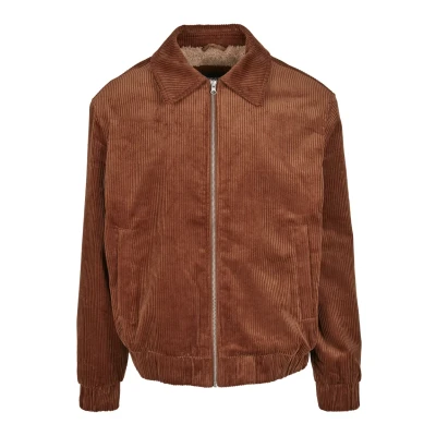 Afbeelding van Urban Classics BOXY Corduroy Jacket Bomberjacks, Heren, Maat: Large, Toffee