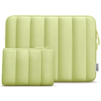 Afbeelding van TECOOL laptophoes, 15, 15,6 inch beschermhoes voor 15 Lenovo Ideapad, Thinkpad, HP Dell Acer ASUS Chromebook Notebook, Macbook Pro 16 M4 M3 M2 2024, PC computer sleeve, avocado
