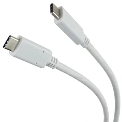 Afbeelding van PremiumCord USB C 3.1 Gen 1 verbindingskabel m, datakabel SuperSpeed tot 5 Gbit/s, snel opladen 2 A, generatie type stekker, kleur wit, lengte m