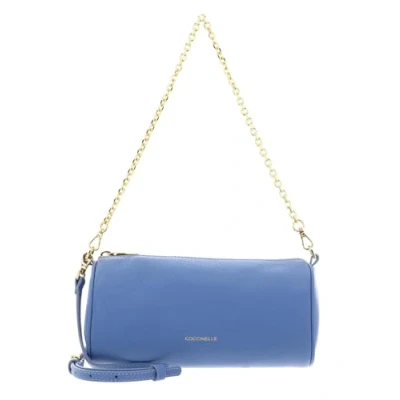 Afbeelding van COCCINELLE Leren Schoudertas Avondtas Aura Mini Bag Azul Blauw