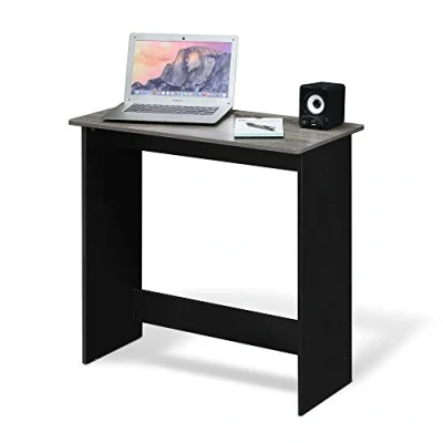 Afbeelding van Furinno Simplistic bureau, computertafel, pc tafel, hout, Frans eiken/zwart, 39,4 x 80 75,7 cm