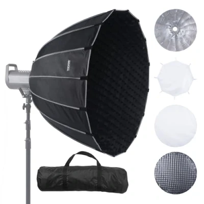 Afbeelding van VEVOR Parabolische Softbox Octagon Fotostudioset Bowens aansluiting 88cm