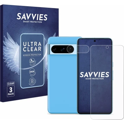 Afbeelding van Savvies Screenprotector voor Google Pixel 8 Pro (Voor+Camera) Folie Beschermfolie transparant (6 Stuks)