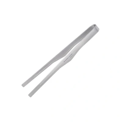 Afbeelding van iBasingo 16,7 cm titanium keukentang met pincet, anti brandende clip, gemakkelijke grip, praktisch lichtgewicht gebruiksvoorwerp voor koken, serveren, barbecue, buffet, biefstuk, salade, ijs, vlees