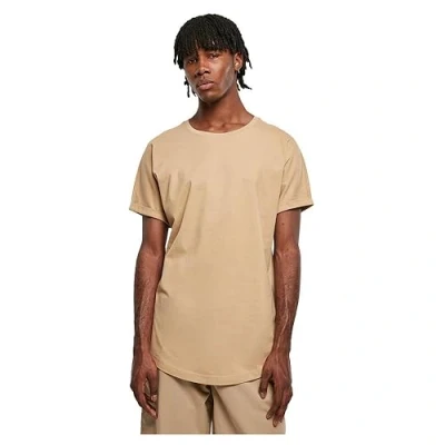 Afbeelding van Urban Classics LONG Shaped Turnup Tshirt basic, Heren, Maat: Large, Unionbeige
