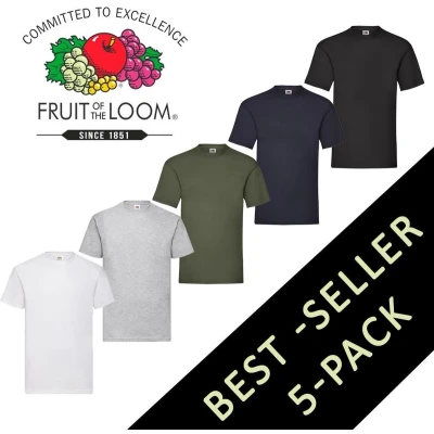 Afbeelding van 5 stuks Fruit of the Loom T shirt diverse kleuren S