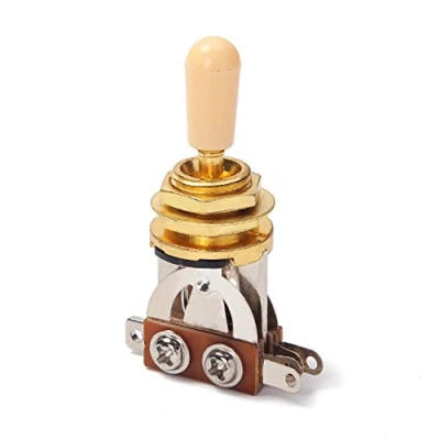Afbeelding van Alnicov 3 Way Pickup Selector Tuimelschakelaar voor Les Paul LP Elektrische Gitaar Deel,Cream Tip