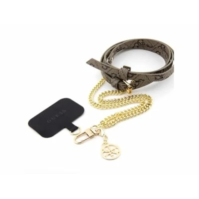 Afbeelding van Guess CBDY Strap Universeel Telefoon Koord Verstelbare Smartphone Ketting 150CM 4G Chain Bruin