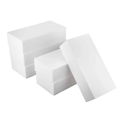 Afbeelding van MCE Commerce A3990713 piepschuimblokken │ piepschuim rechthoeken blokken om te knutselen 20 x 10 5 cm, wit, 6 stuks