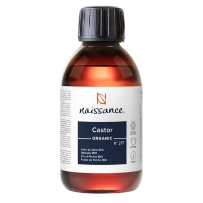 Afbeelding van Naissance Ricinusolie (Castor Olie) BIO (nr. 217) 225ml Gecertificeerd Biologisch, Ongeraffineerd, Veganistisch, Hexane Free, Geen GGO