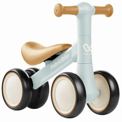 Afbeelding van FabricBike Walker loopfiets voor baby&#039;s 1 jaar oud, peuters van 10 24 maanden, zonder pedalen, jongens en meisjes, met 4 wielen. (Sky Blue)
