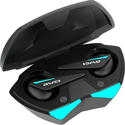 Afbeelding van AWEI Bluetooth 5.0 T23 TWS hoofdtelefoon + gaming docking station zwart/zwart