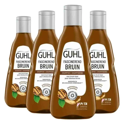 Afbeelding van 4x Guhl Shampoo Fascinerend Bruin 250 ml