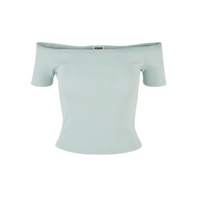 Afbeelding van Urban Classics OFF Shoulder Tshirt basic, Dames, Maat: Small, Frostmint