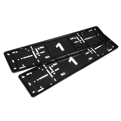 Afbeelding van Set Premium Kunststof kentekenplaathouders 52,7x12,3cm Type Mono Zwart 2 stuks