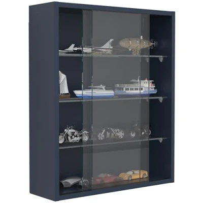 Afbeelding van VCM Holz Glas Hängevitrine Wandvitrine Sammel Deko Sammler Vitrine Drivalo M