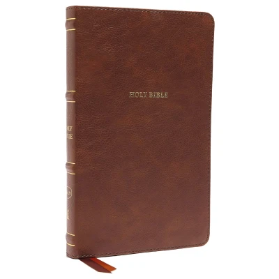 Afbeelding van Nkjv, Thinline Bible, Leathersoft, Brown, Red Letter Edition, Comfort Print: Holy New King James Version