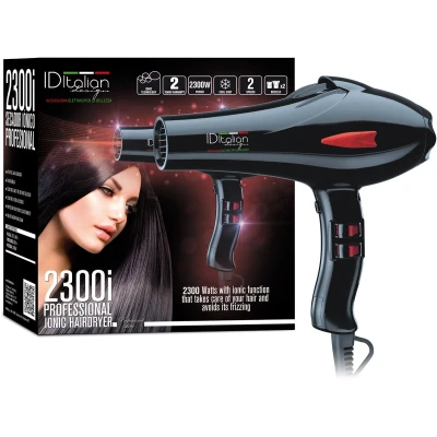 Afbeelding van Italian Design Electrical Items HAIR Dryer GTI2300I Stylingproduct, Maat: One Size, Black