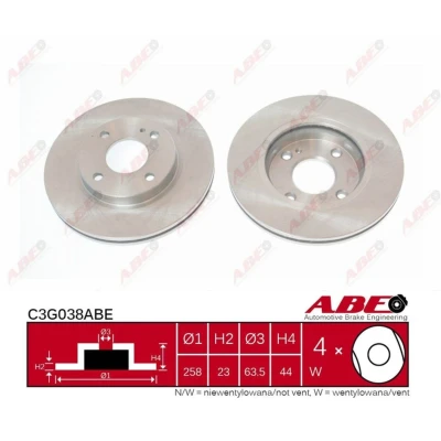 Afbeelding van ABE Remschijven C3G038ABE