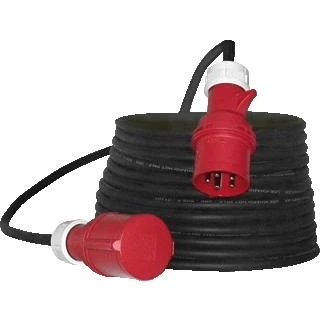 Afbeelding van Keraf Verlengkabel 400 Volt CEE 16 Amp 5 x 2.5 mm2 Zwart 25 Meter