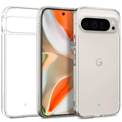 Afbeelding van Caseology Capella voor Google Pixel 9 Pro XL hoes, [Ultra Clear] Zijgreeppatronen Case Cover Crystal Clear