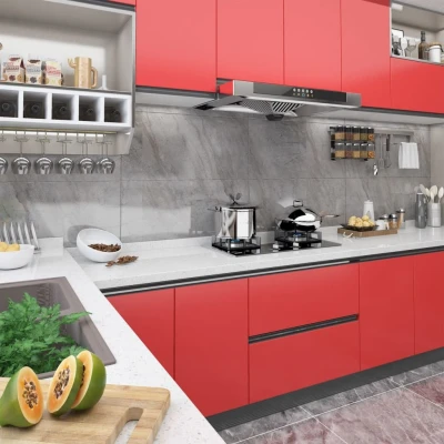 Afbeelding van Meubelfolies zelfklevend 2 st 500x90 cm PVC rood