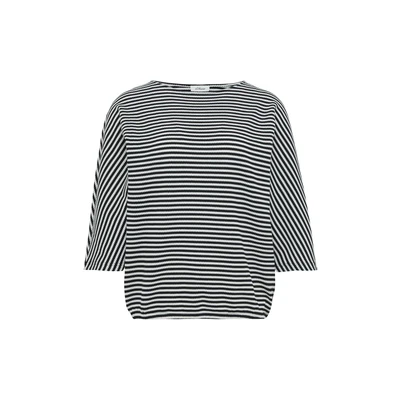 Afbeelding van s.Oliver Gestreiftes IM Relaxed FIT MIT 3/4ÄRMELN Longsleeve, Dames, Maat: 34, Schwarz