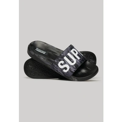 Afbeelding van Superdry Mannen Vegan Camo Badslippers Donkergrijs Grootte: 6 7