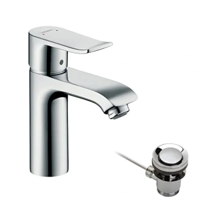 Afbeelding van Hansgrohe Metris 1 greeps wastafelmengkraan 110 met trekwaste