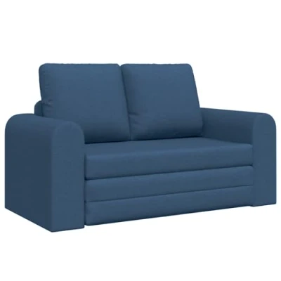 Afbeelding van vidaXL Vloerslaapbank 2 in 1 Blauw 148x71x83 cm Stof