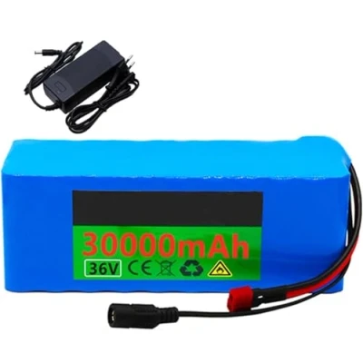 Afbeelding van 36V 30AH Accu Elektrische Fietsaccu 10S3P Ebike Lithium met Oplader Scooter voor 250W 500W 800W 1000W Motoren 30Ah,XT60