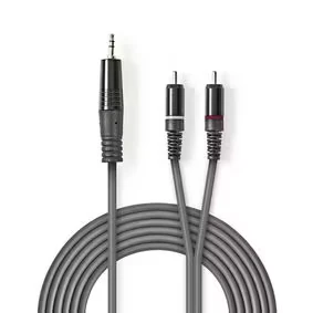 Afbeelding van Tulp naar jack 3.5 mm kabel Nedis 1.5 meter (Stereo, 100% koper)