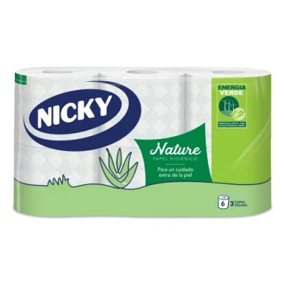 Afbeelding van Nicky Nature Aloe Vera Papel Higiénico 3 Capas X 6 Rollos