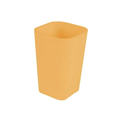 Afbeelding van douceur d&#039;intérieur, Mok, 7,3 x 11 cm, okerkleurig, kunststof, effen, soft touch, vitamine SDB