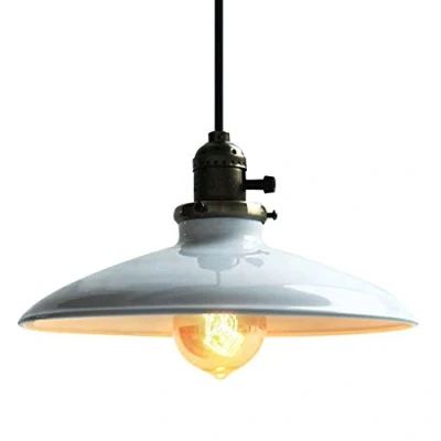 Afbeelding van Glighone Hanglamp Wit Plafondlamp E27 Retro Vintage voor Slaapkamer Woonkamer Eettafel Keukenlamp Ophanging